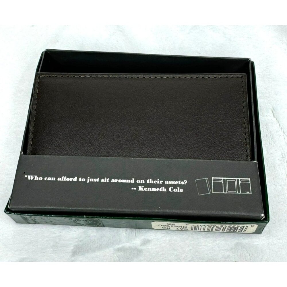 Dopp Collection Genuine Leather Brown Trifold Wallet